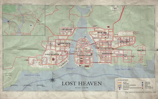 Mafia: The City of Lost Heaven - Mafia: Карта